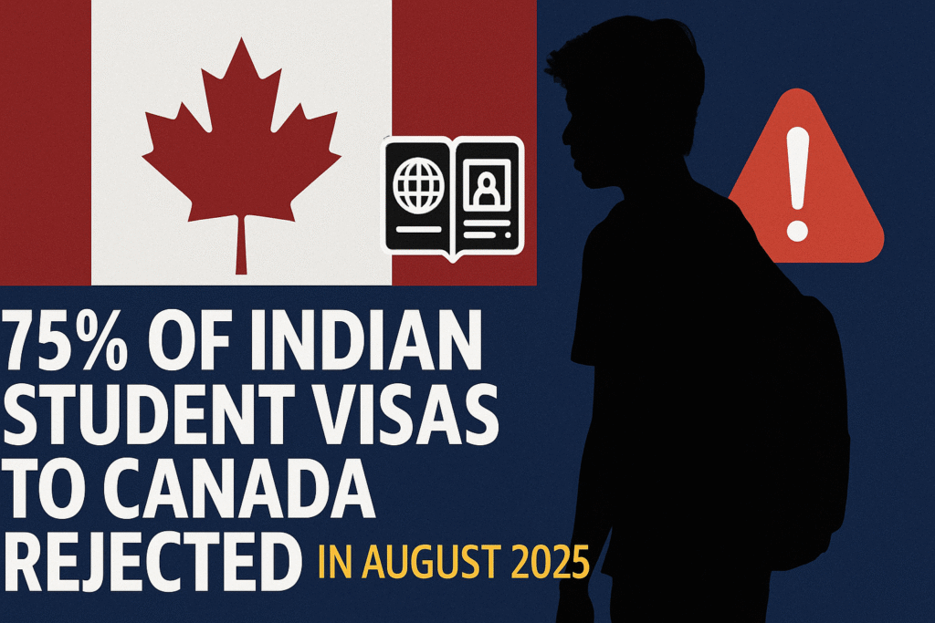 75% of Indian Student Visas to Canada Rejected in August 2025 Amid Tense Diplomatic Ties